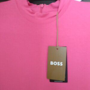 BOSS Hugo Boss Pink Knit Maxi Sheath Dress